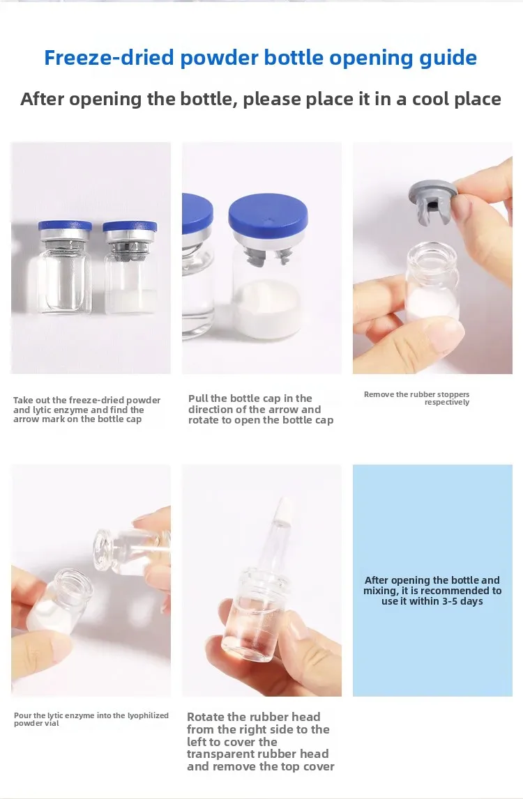 Glutathione Freeze-Dried Powder Skin Care Serum Brightening Hydrating Rejuvenating Facial Care 5pairs