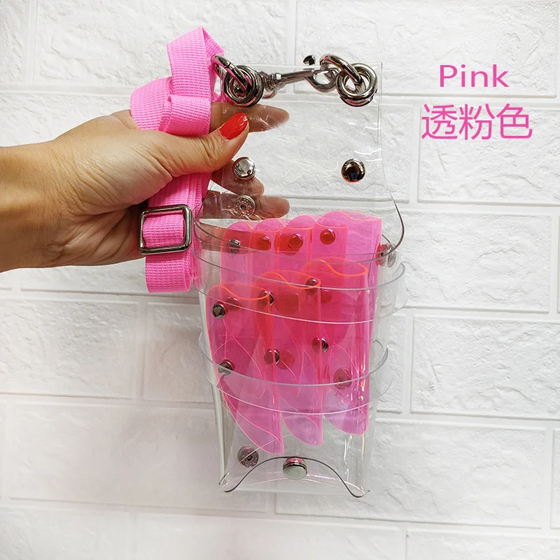 Transparent Hairdressing Scissors Bag 7Holes Salon Holster Pouch Holder Storage Hairdressing Styling Tools Messenger Bag