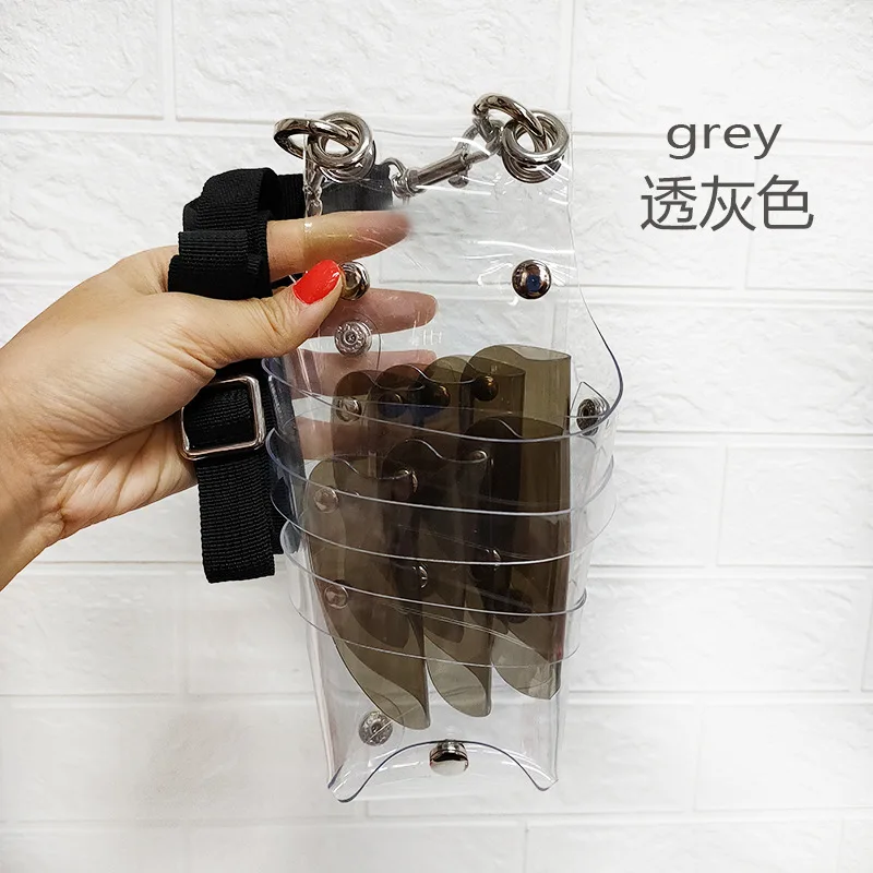 Transparent Hairdressing Scissors Bag 7Holes Salon Holster Pouch Holder Storage Hairdressing Styling Tools Messenger Bag