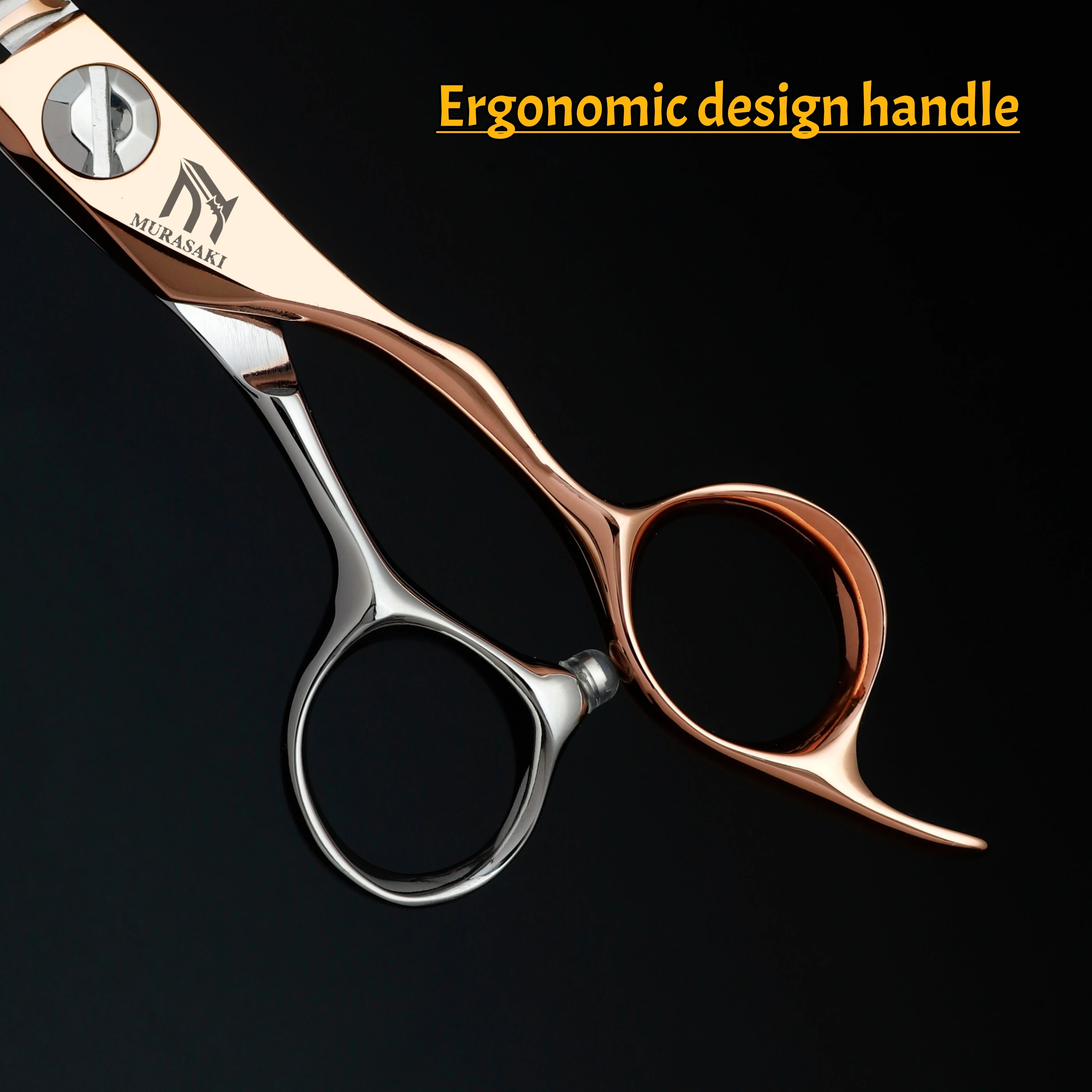 Top-level VG10 Cobalt Steel Hairdressing Scissors, 5.7-6.3-6.8 inch Hair Cutting Shears, Rose Gold Coating Barbershop Accessorie