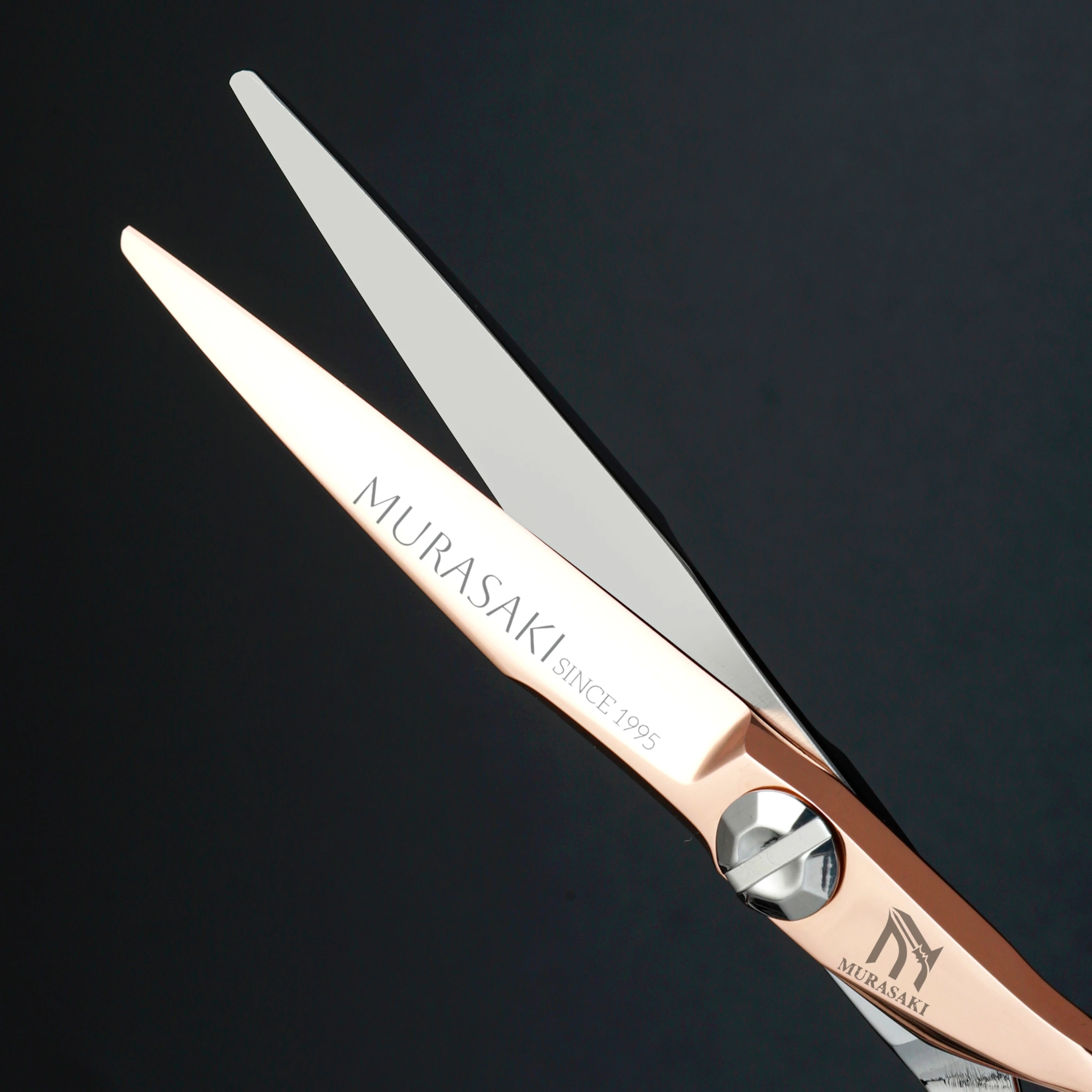 Top-level VG10 Cobalt Steel Hairdressing Scissors, 5.7-6.3-6.8 inch Hair Cutting Shears, Rose Gold Coating Barbershop Accessorie
