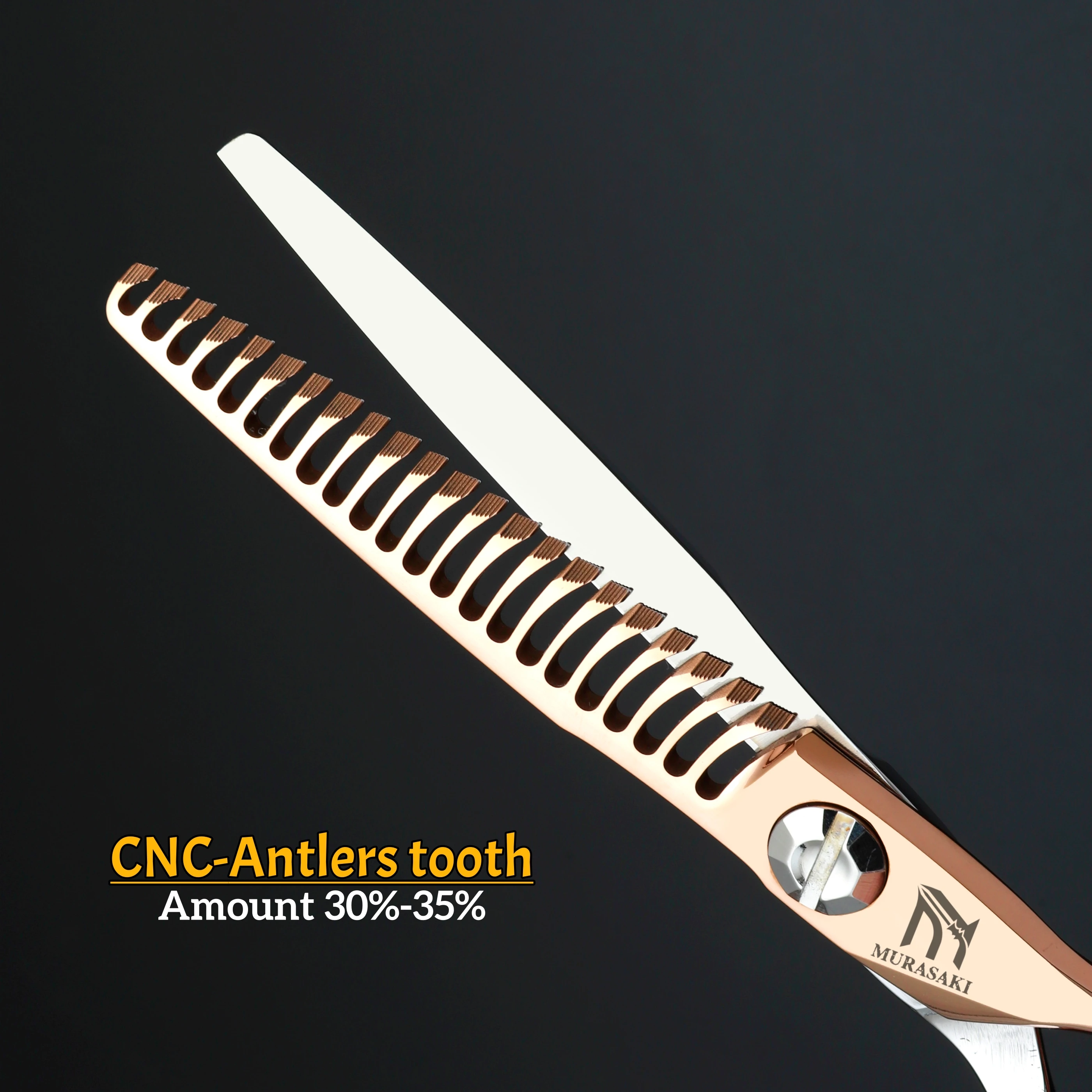 Top-level VG10 Cobalt Steel Hairdressing Scissors, 5.7-6.3-6.8 inch Hair Cutting Shears, Rose Gold Coating Barbershop Accessorie