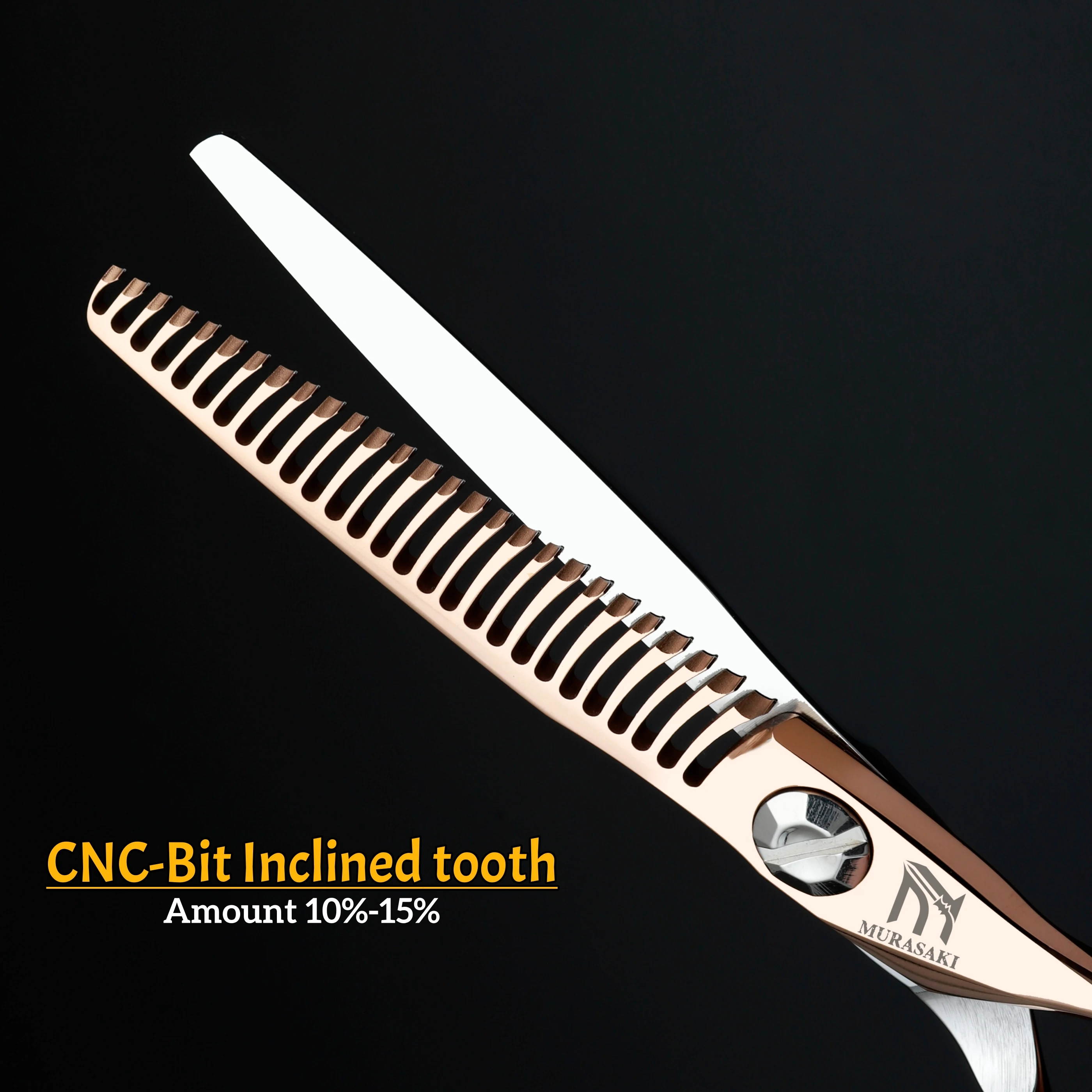 Top-level VG10 Cobalt Steel Hairdressing Scissors, 5.7-6.3-6.8 inch Hair Cutting Shears, Rose Gold Coating Barbershop Accessorie
