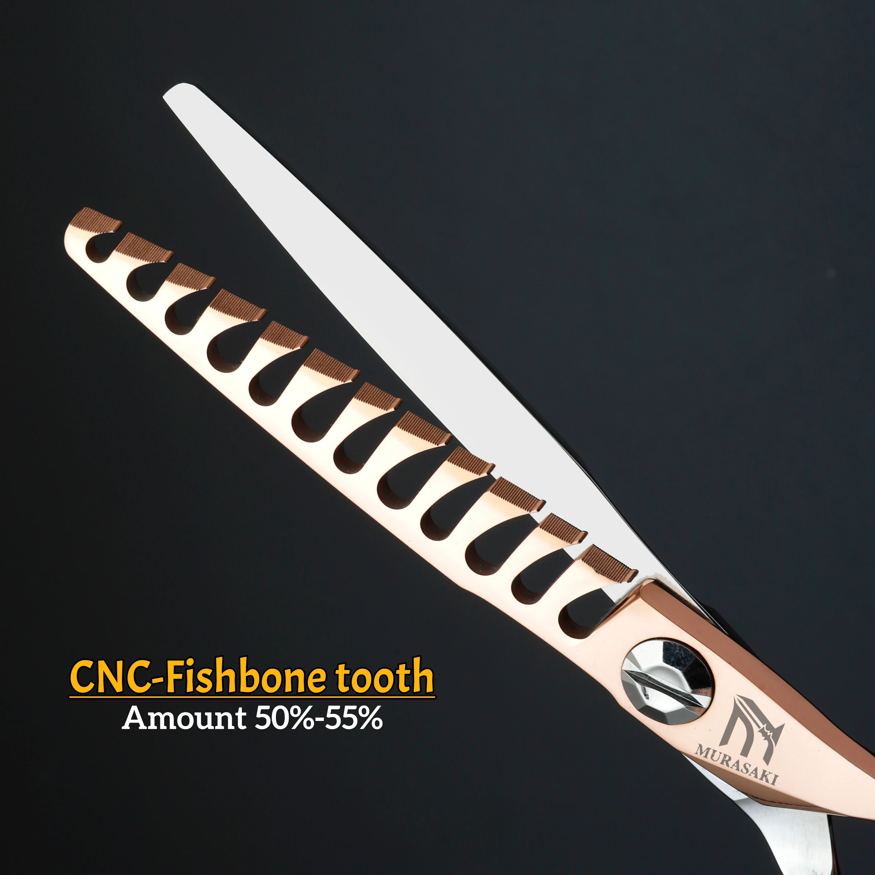 Top-level VG10 Cobalt Steel Hairdressing Scissors, 5.7-6.3-6.8 inch Hair Cutting Shears, Rose Gold Coating Barbershop Accessorie