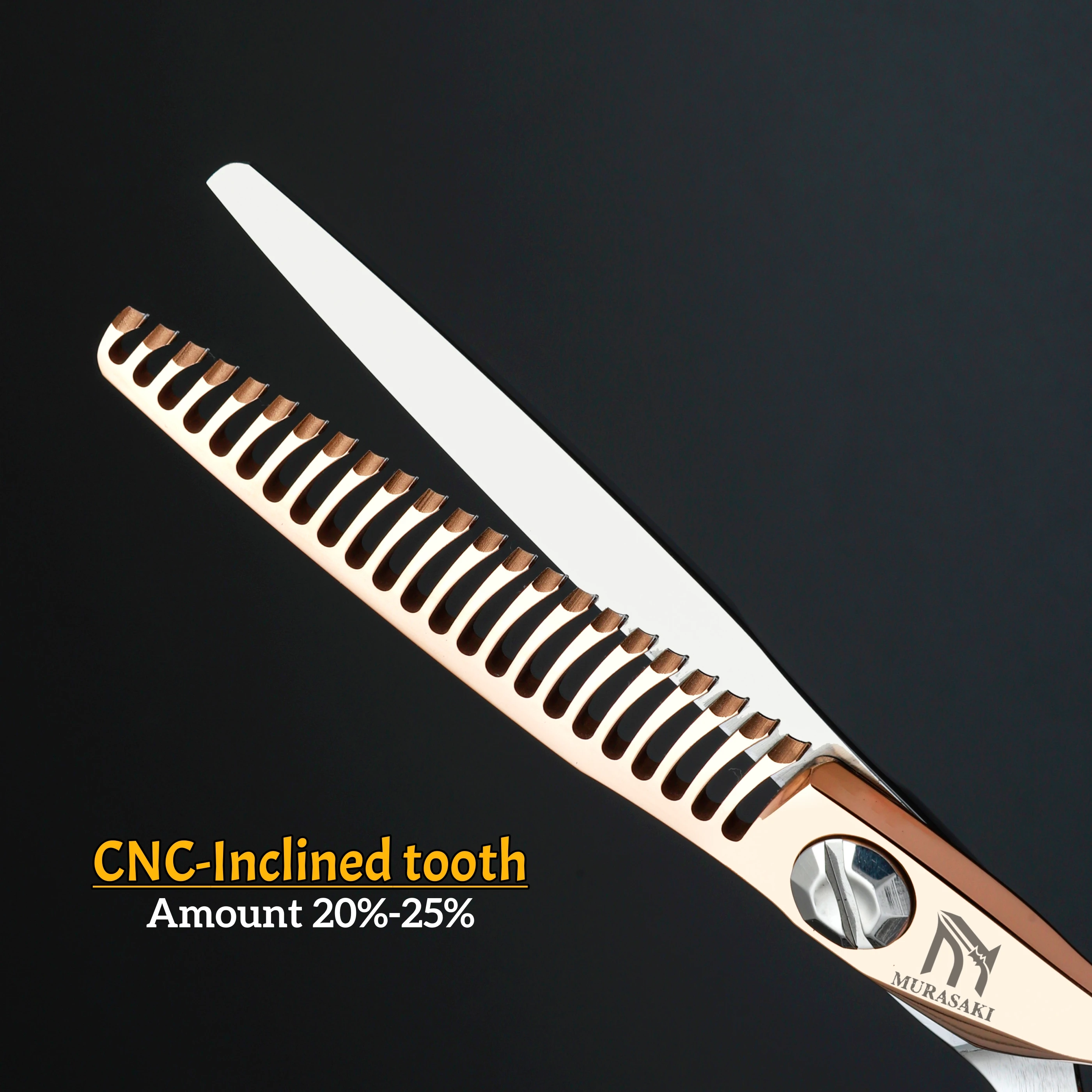 Top-level VG10 Cobalt Steel Hairdressing Scissors, 5.7-6.3-6.8 inch Hair Cutting Shears, Rose Gold Coating Barbershop Accessorie