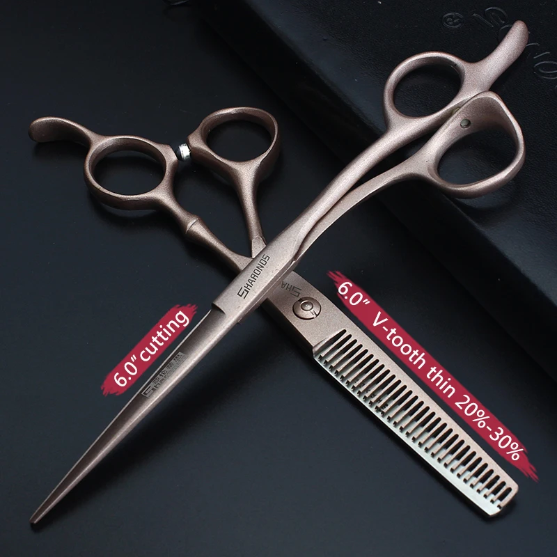 SHARONDS 5.5" 6" 6.5 Inch Hairdressing Scissors Light Weight 440C Japanese Steel Professional Barber Scissors Hairdressers Shear