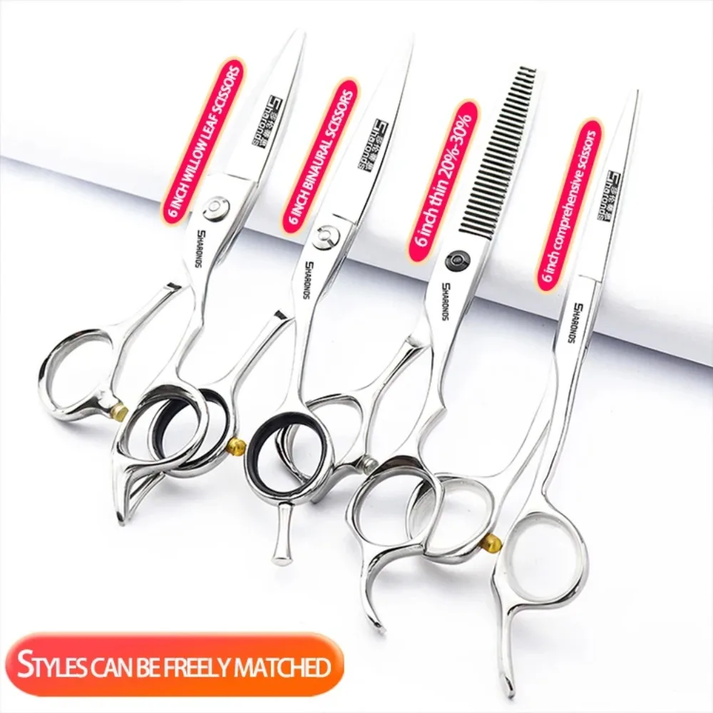 SHARONDS 5.5" 6" 6.5 Inch Hairdressing Scissors Light Weight 440C Japanese Steel Professional Barber Scissors Hairdressers Shear