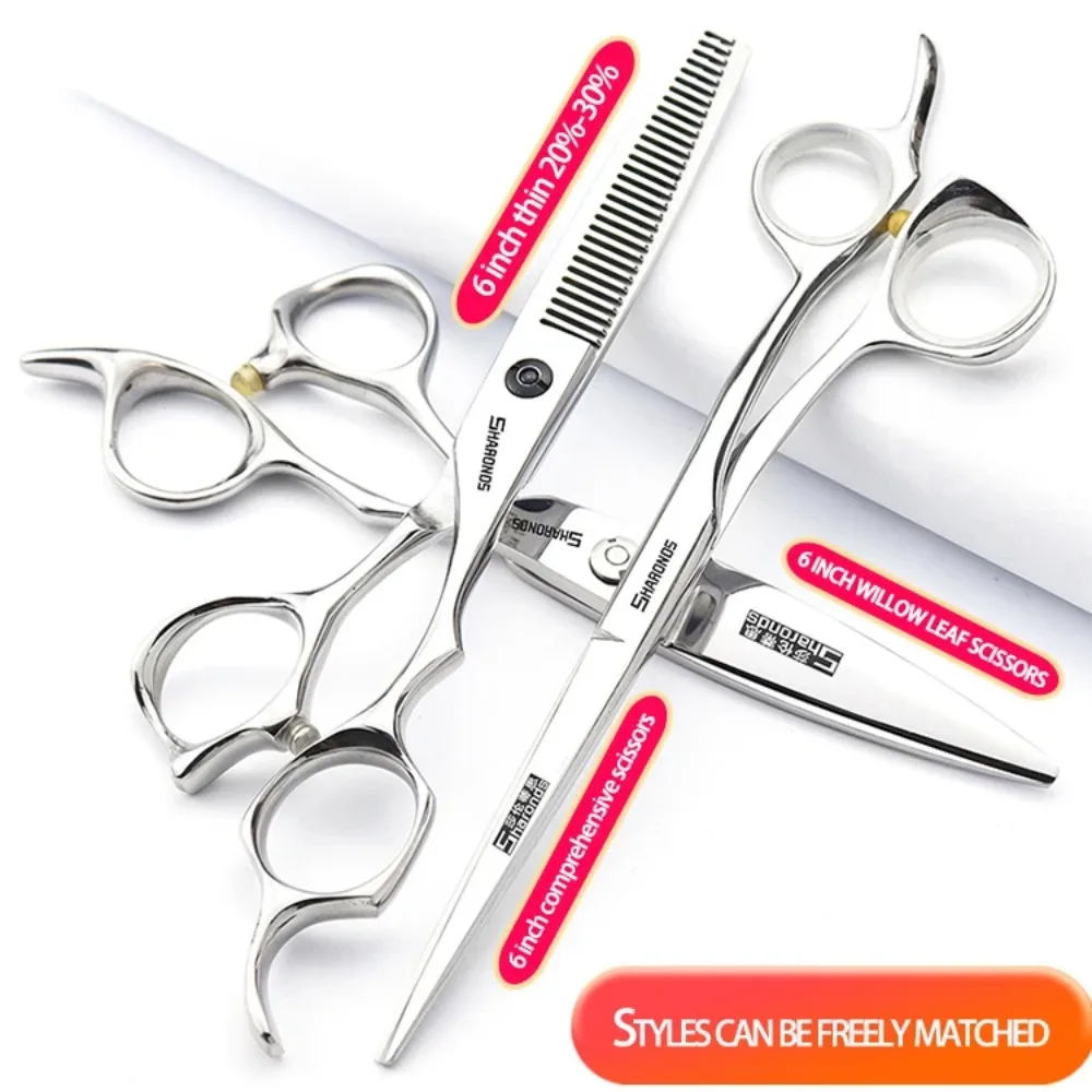 SHARONDS 5.5" 6" 6.5 Inch Hairdressing Scissors Light Weight 440C Japanese Steel Professional Barber Scissors Hairdressers Shear
