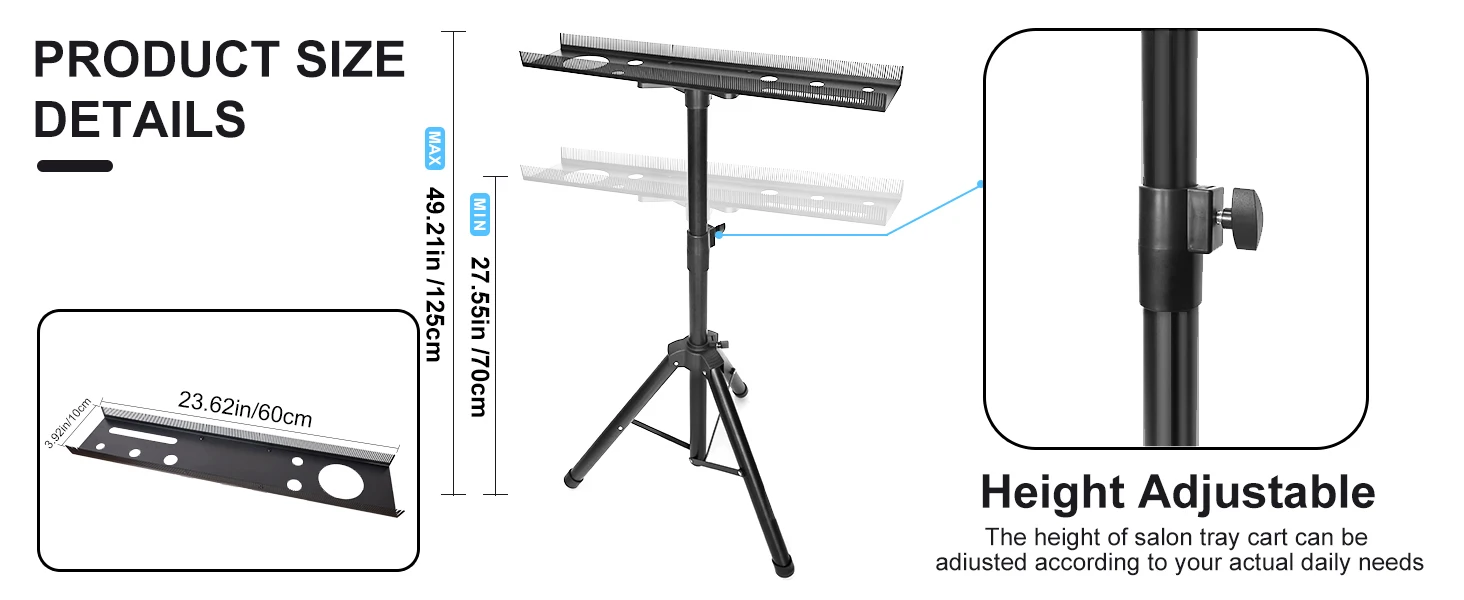Barber Adjustable Braiding Stylists Hair Rack Hair Racks Double Sided Standing Hair Stand Extension Holder Braiders Makeup Tools