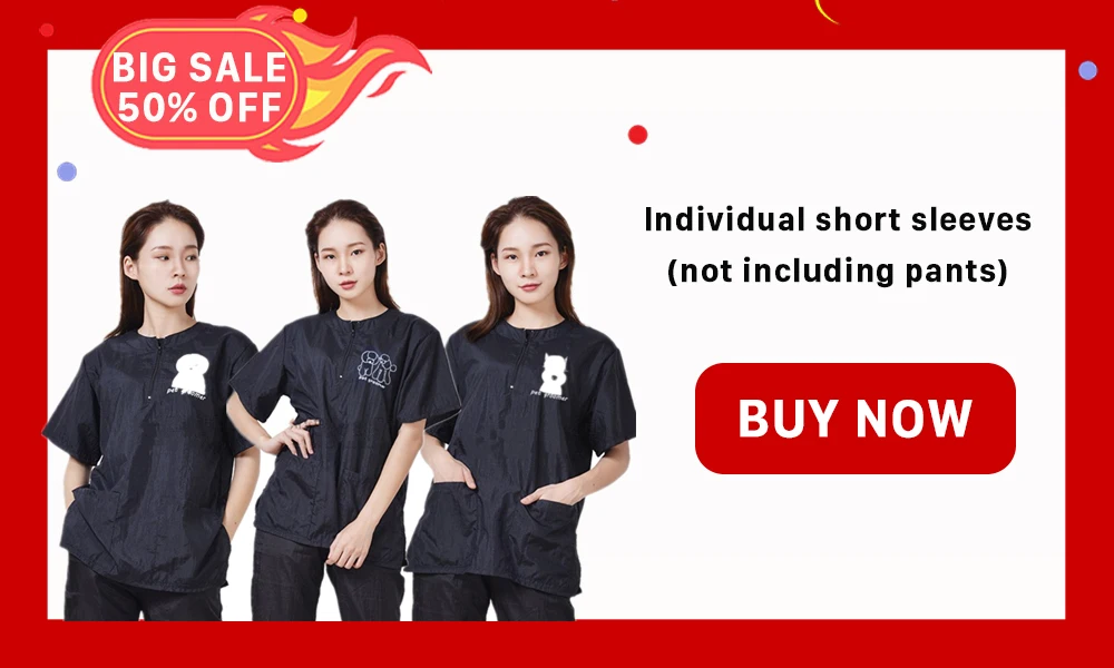 S/M/L/XL/3XL Pet Groomer Waterproof Uniform Suit Cut Pet Hair Breathable Soft Pet Beautician Overalls Set Pro Groomer Robe G0708