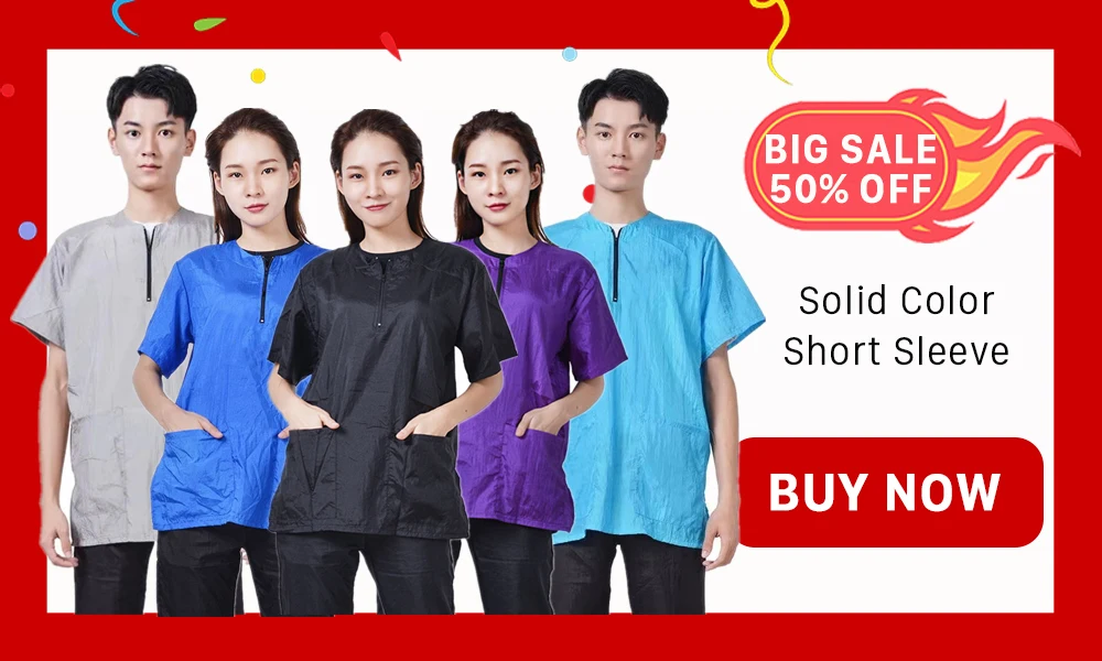 S/M/L/XL/3XL Pet Groomer Waterproof Uniform Suit Cut Pet Hair Breathable Soft Pet Beautician Overalls Set Pro Groomer Robe G0708