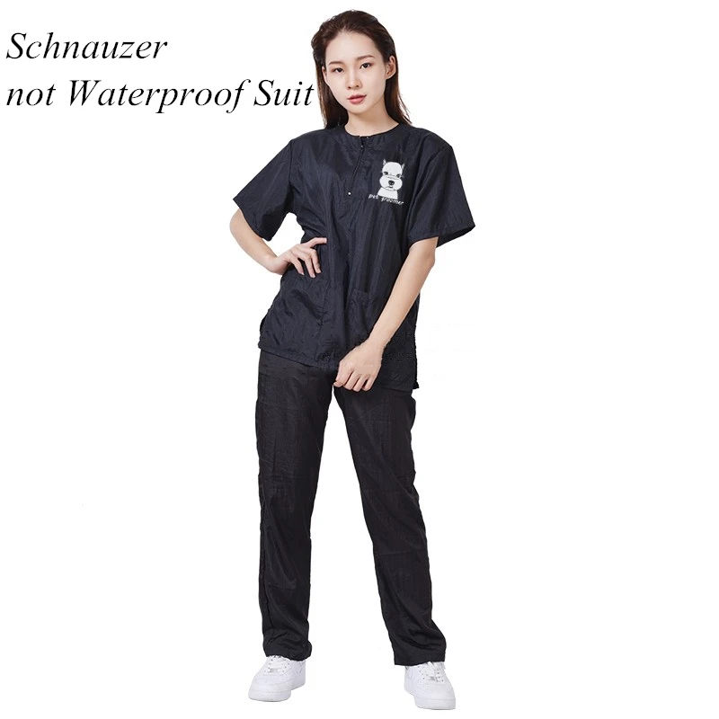 S/M/L/XL/3XL Pet Groomer Waterproof Uniform Suit Cut Pet Hair Breathable Soft Pet Beautician Overalls Set Pro Groomer Robe G0708