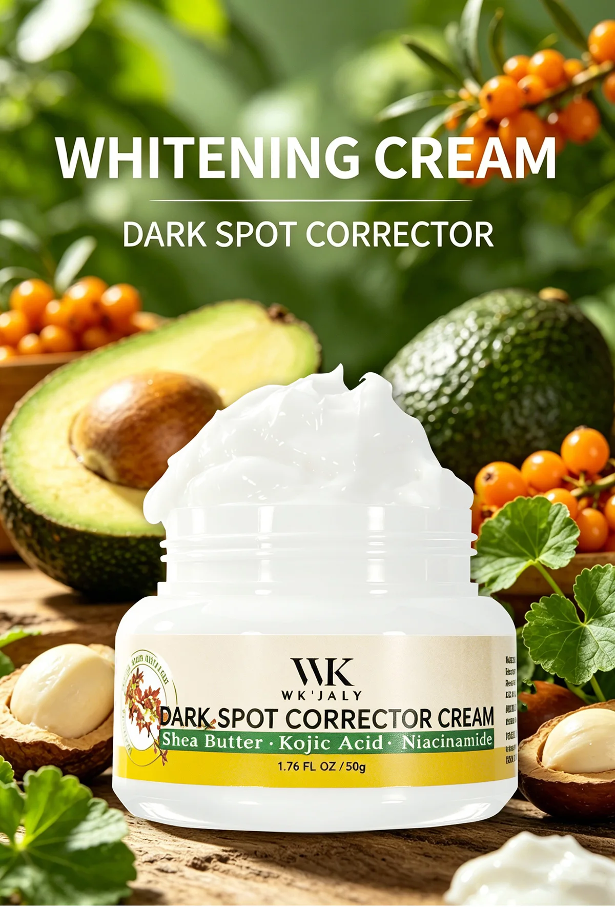 WK JALY Dark Spot Corrector Cream, Whitening Skin, Remove Dark Spots, Melanin, Freckles, With Niacinamide, for All Skin Types