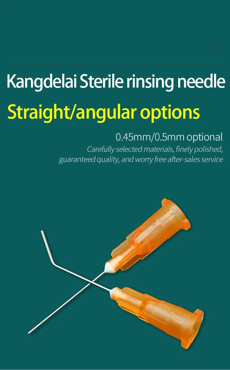 Condolet disposable sterile irrigation needle Ophthalmology lacrimal duct dental irrigation needle Flat head angle needle