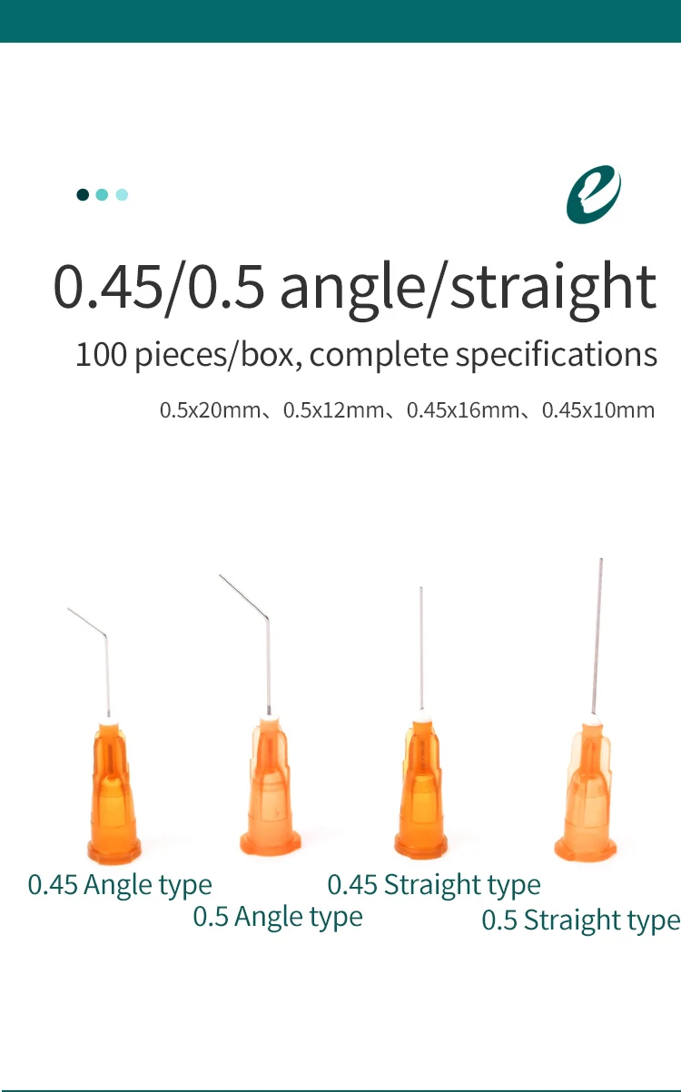 Condolet disposable sterile irrigation needle Ophthalmology lacrimal duct dental irrigation needle Flat head angle needle