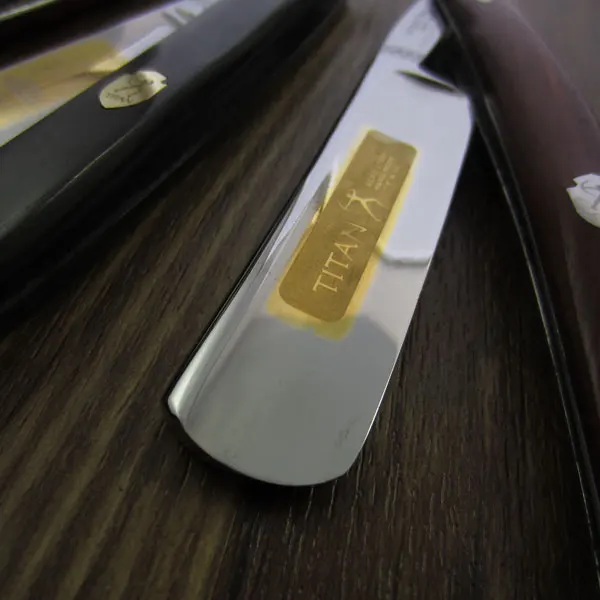 Titan Straight Razor Wooden Handle Hand Made Stainless Steel Blade Sharping Shaving