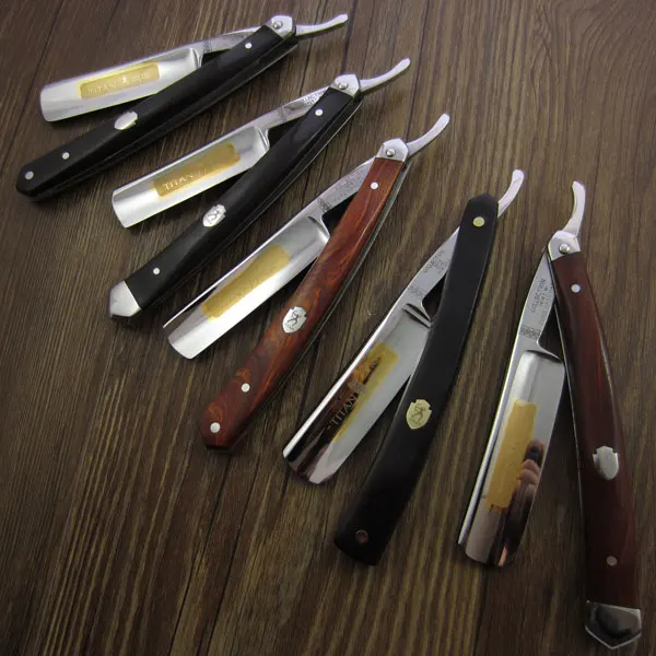 Titan Straight Razor Wooden Handle Hand Made Stainless Steel Blade Sharping Shaving
