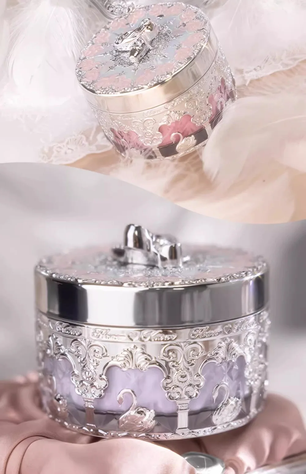 Flower Knows Swan Ballet Knight Unicorn Setting Loose Powder Makeup Matte Finishing Oil Control Fine Silly Texture Powder