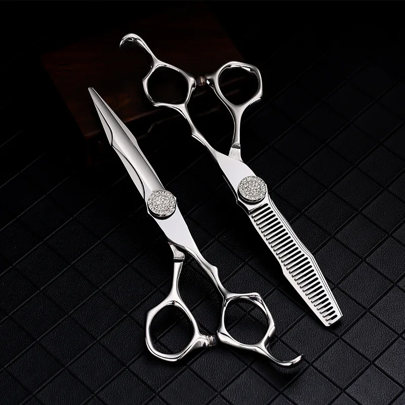 Professional Hairdresser Scissors 6.0Inch Japan 440C Steel Hair Cutting Tools Barber Shears Hairdressing Thinning