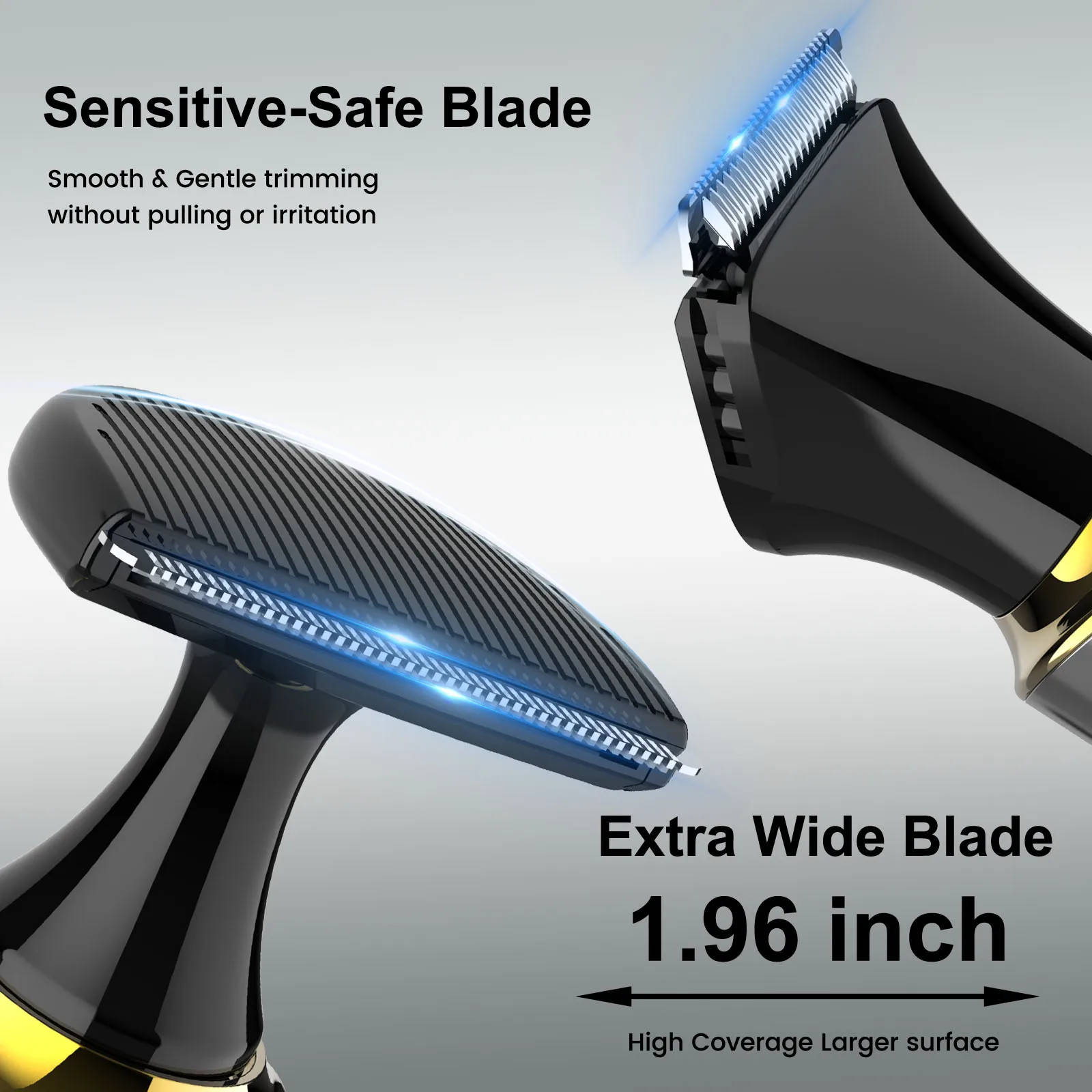 Hatteker Hair Clipper Grooming Kit for Man Trimmer Shaver Wet and Dry Precision Haircut Tools for a Neat And Tidy Look