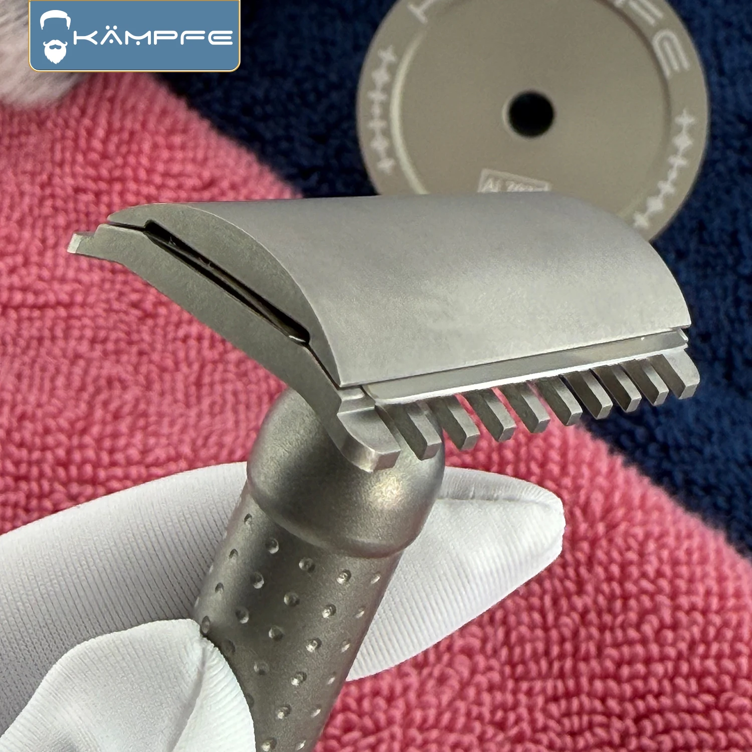 KAMPFE TC4 Titanium Double Comb Safety Razor CNC Precision Machining Boyfriend Gift shaving machine men