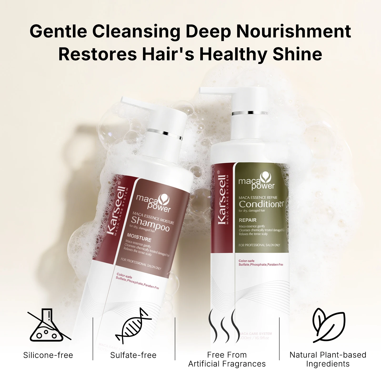 Karseell Collagen Hair Treatment Repair Conditioning, Shampoo and Conditioner for Dry Damaged Hair All Hair Types Hair Care Gift
