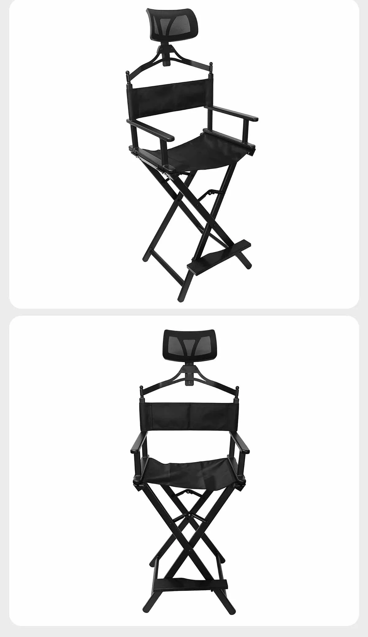 Large Director Aluminum Alloy Chair Computer Leisure Chair Folding Outdoor Canvas Beach Office Cosmetic Chair Outdoor Furniture