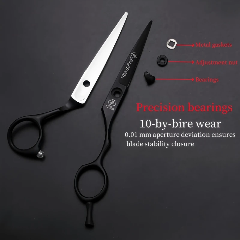 HISADA Hairdressing Scissors 6.2 6.7 7.0 Inch Hair Scissors VG10 Steel High-end Barber Scissors Advanced Hairdressing Scissors