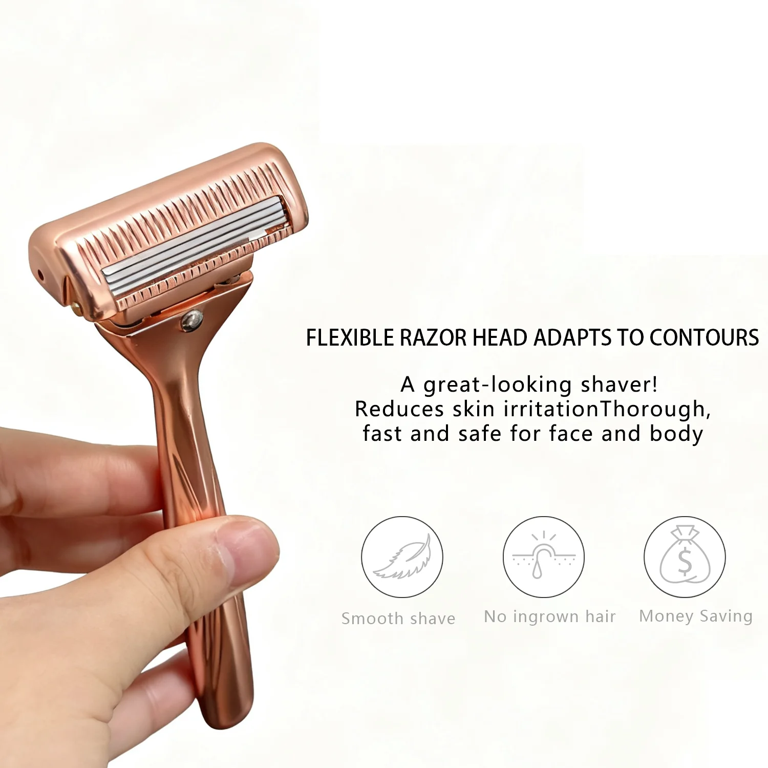 RZACLEA 4-Layer Half-Blade DE Safety Razor | Precision Shave with Magnetic Ease | Luxury Eco-Friendly Razor Gift Set