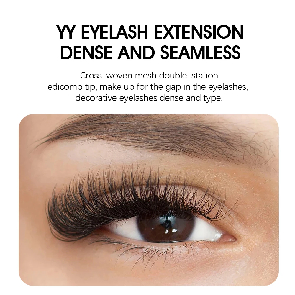 10cases/lot MASSCAKU YY Shape Lashes Premium Individual Eyelashes Extension Faux Matte Black Russian Volume Y Shaped Eyelashes