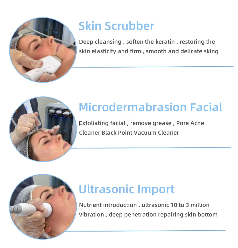 7 in 1 Dermabrasion Peel Spa Facial Machine Skin Rejuvenation Hydro Dermabrasion Hydro Aqua Face Deep Cleaning Skin Care Device