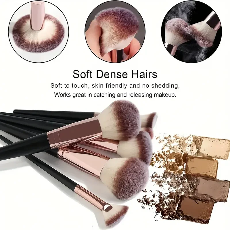 3-20PCS Makeup Brushes Set Soft Fluffy Eyeshadow Foundation Concealer Blending Blush Brush Kabuki Professional Women Beauty Tool