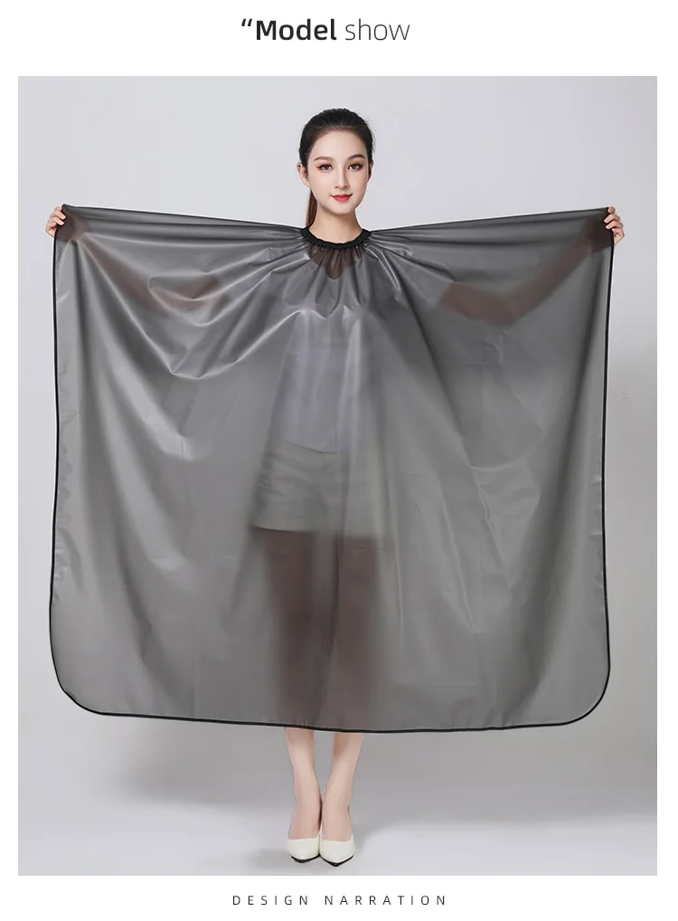 Barbershop Hairdresser Perm Dye Shawl Hair Salon Semi Transparent Waterproof Apron Thickened Cape Hairdressing Accessories