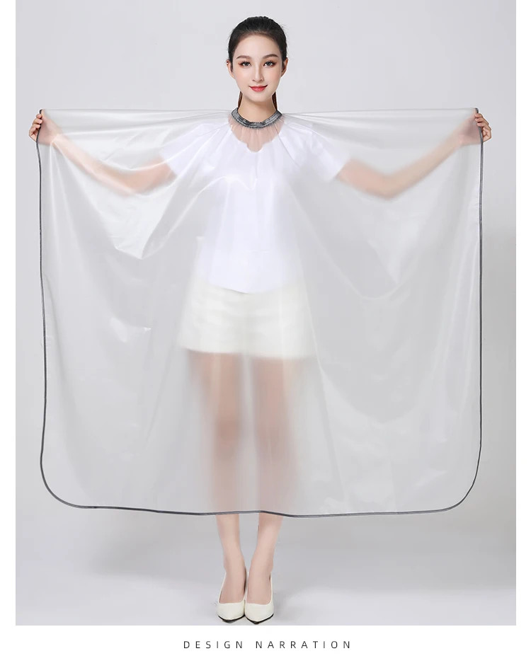 Barbershop Hairdresser Perm Dye Shawl Hair Salon Semi Transparent Waterproof Apron Thickened Cape Hairdressing Accessories