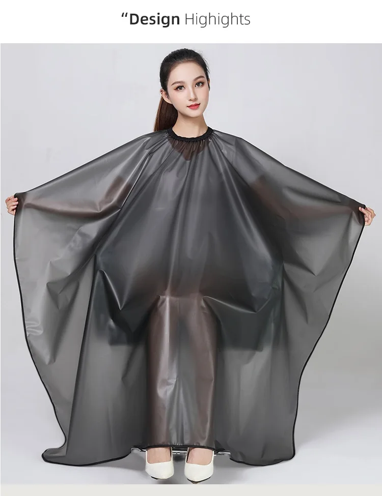 Barbershop Hairdresser Perm Dye Shawl Hair Salon Semi Transparent Waterproof Apron Thickened Cape Hairdressing Accessories