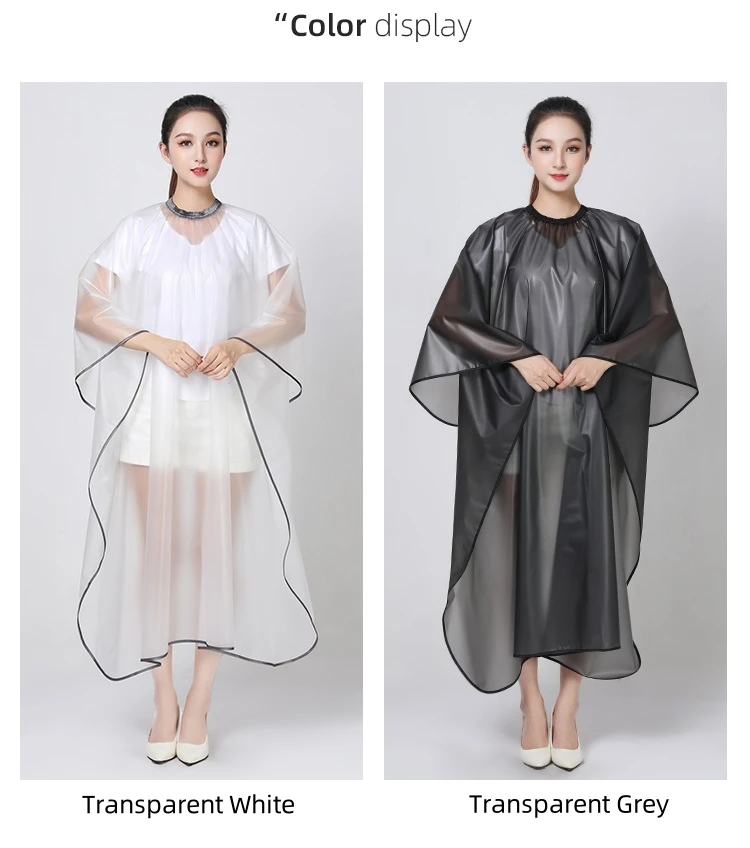 Barbershop Hairdresser Perm Dye Shawl Hair Salon Semi Transparent Waterproof Apron Thickened Cape Hairdressing Accessories