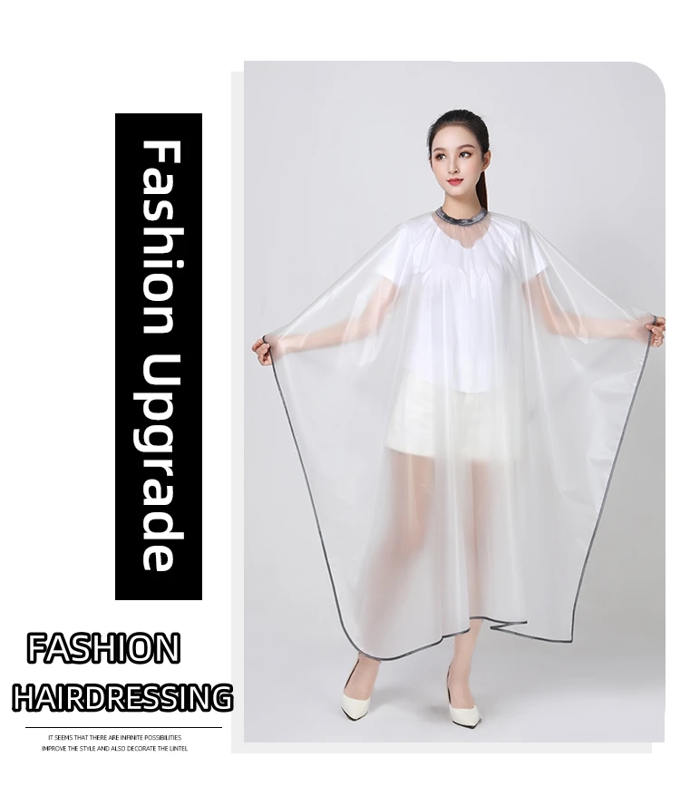 Barbershop Hairdresser Perm Dye Shawl Hair Salon Semi Transparent Waterproof Apron Thickened Cape Hairdressing Accessories