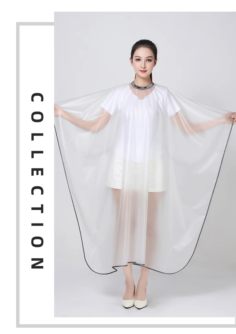Barbershop Hairdresser Perm Dye Shawl Hair Salon Semi Transparent Waterproof Apron Thickened Cape Hairdressing Accessories