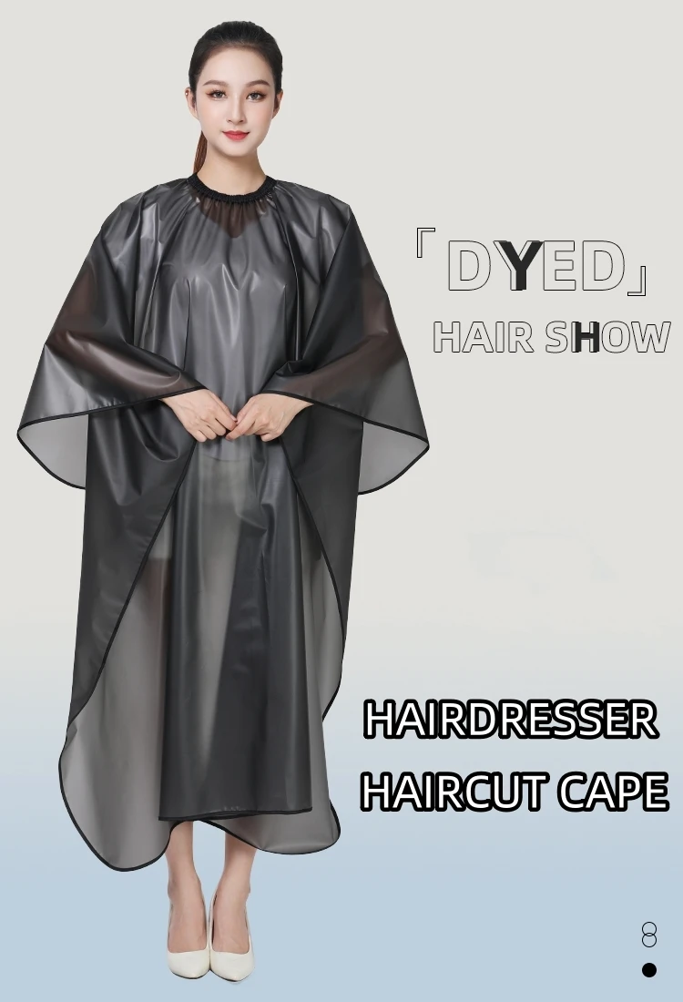 Barbershop Hairdresser Perm Dye Shawl Hair Salon Semi Transparent Waterproof Apron Thickened Cape Hairdressing Accessories