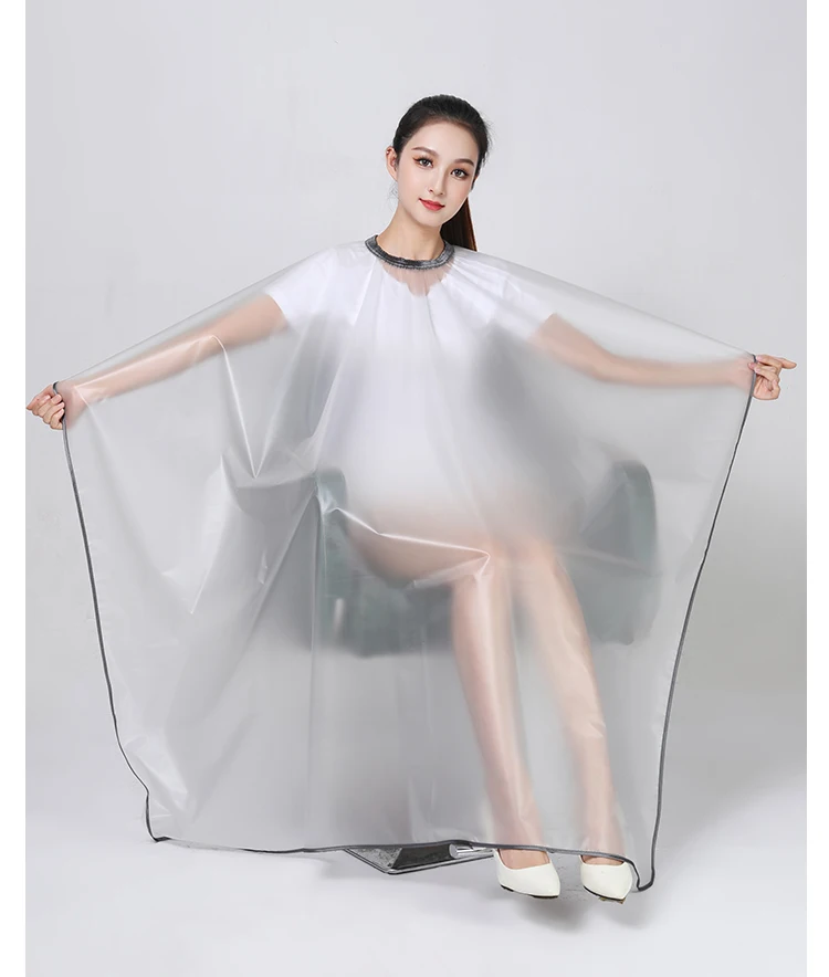 Barbershop Hairdresser Perm Dye Shawl Hair Salon Semi Transparent Waterproof Apron Thickened Cape Hairdressing Accessories