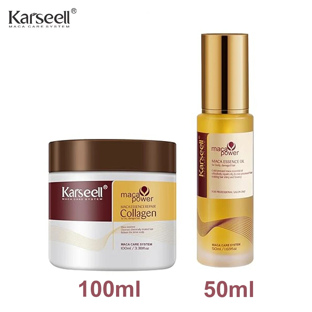 Karseell 100ml Collagen Hair Treatment Deep Repair Conditioning Argan Oil Hair Mask Essence for Dry Damaged Hair All Hair Type