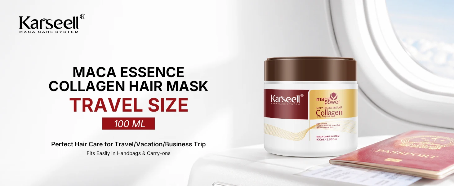 Karseell 100ml Collagen Hair Treatment Deep Repair Conditioning Argan Oil Hair Mask Essence for Dry Damaged Hair All Hair Type