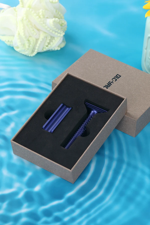 Yaqi Sputnik Dark Blue Color Aluminum Men Safety Razor And Holder