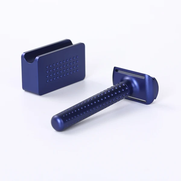 Yaqi Sputnik Dark Blue Color Aluminum Men Safety Razor And Holder