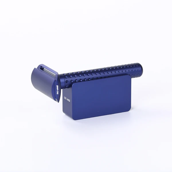Yaqi Sputnik Dark Blue Color Aluminum Men Safety Razor And Holder