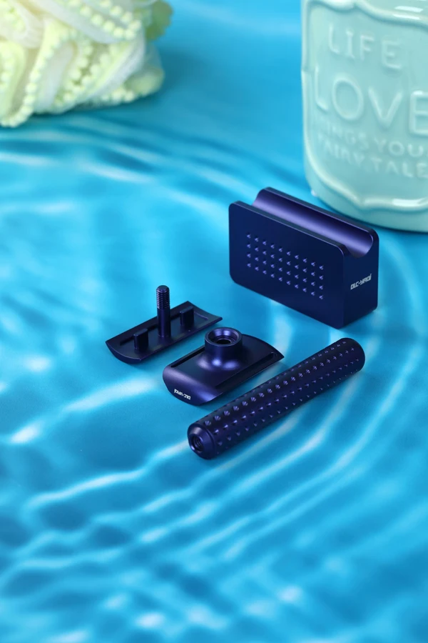 Yaqi Sputnik Dark Blue Color Aluminum Men Safety Razor And Holder