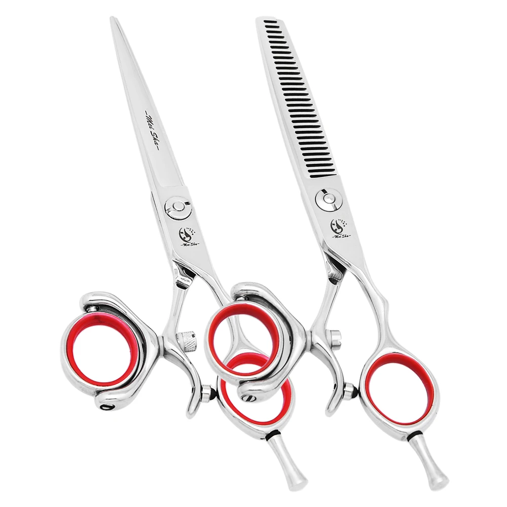 360 Degree Hair Scissors Set Japan Steel 5.5" 6.0" Salon Barber Cutting Thinning Shears Hairdressing Scissor High Quality A0118A