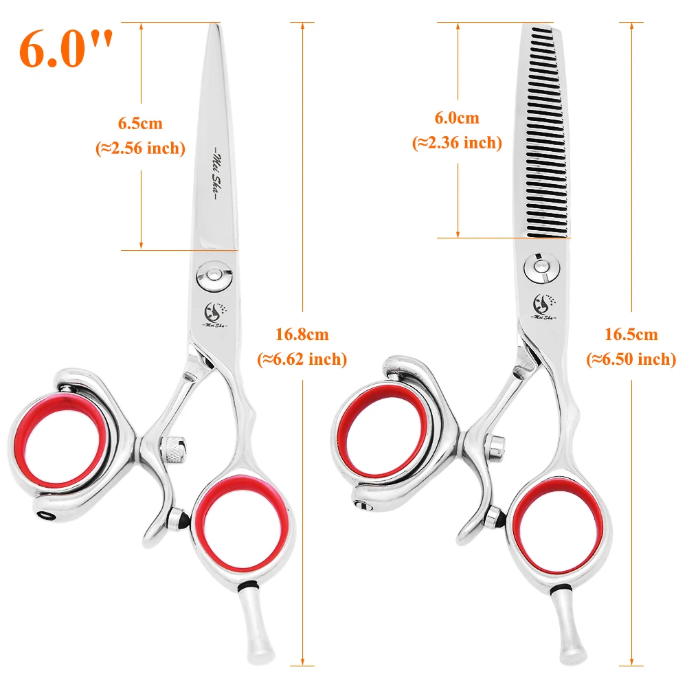 360 Degree Hair Scissors Set Japan Steel 5.5" 6.0" Salon Barber Cutting Thinning Shears Hairdressing Scissor High Quality A0118A