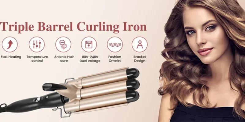 Professional Hair Curling Iron Ceramic Triple Barrel Hair Curler Irons Hair Wave Waver Styling Tools Hair Styling Appliances