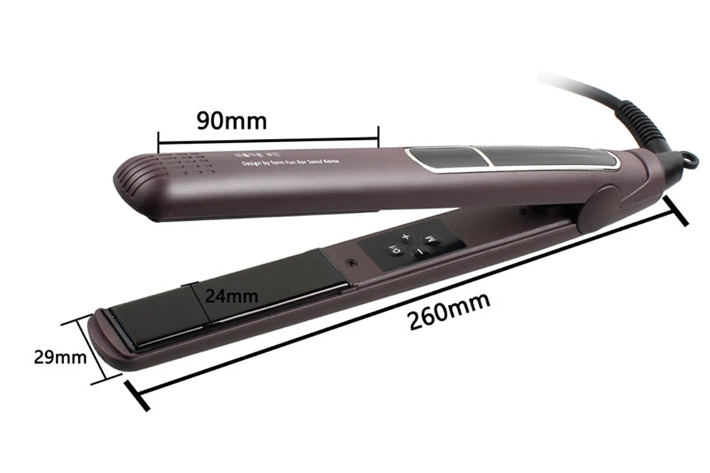 Korean Hair Straightener Keratin Treatment Floating Wide Plate Ceramic Flat Iron Dual Voltage Hair Curling Iron Salon Styler